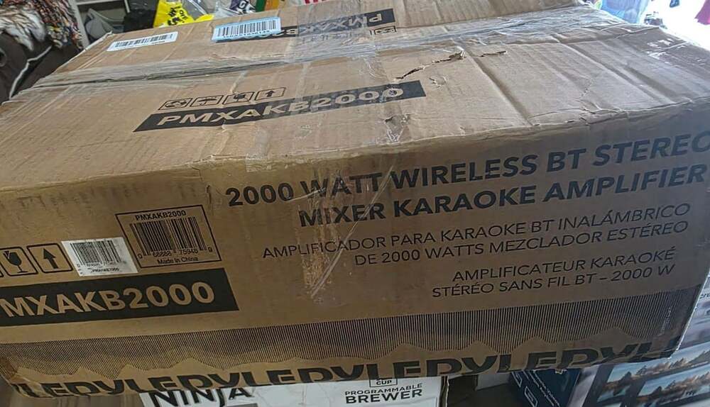Pyle PMXAKB2000 2000 Watt Wireless BT Stereo Mixer Karaoke Amplifier